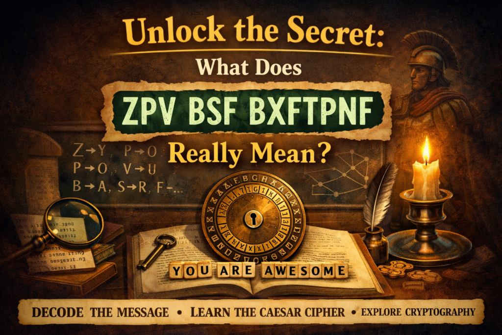 Unlock the Secret What Does zpv bsf bxftpnf Really Mean