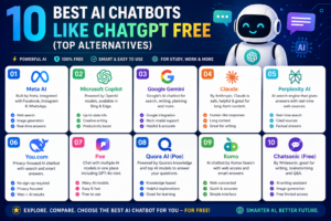 10 Best AI Chatbots Like ChatGPT Free (Top Alternatives)