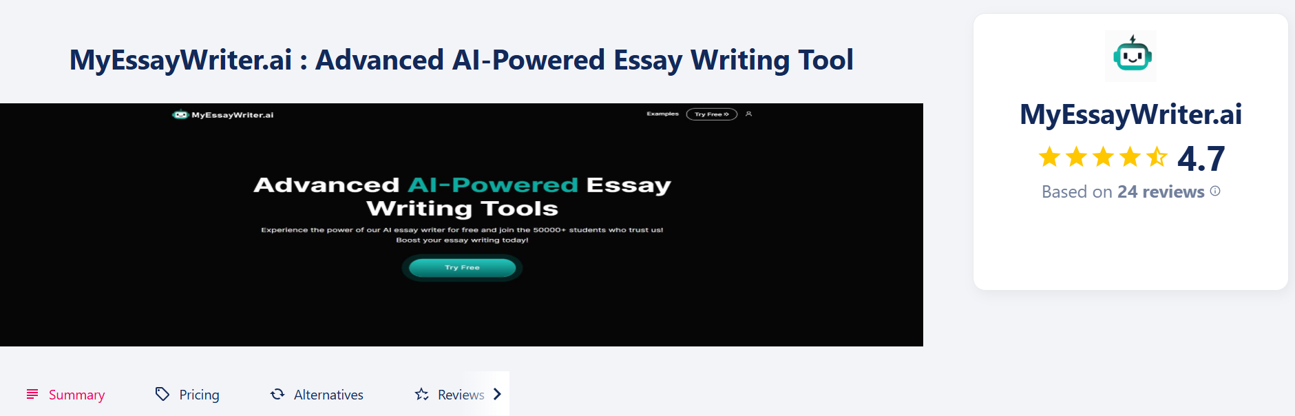 MyEssayWriter AI