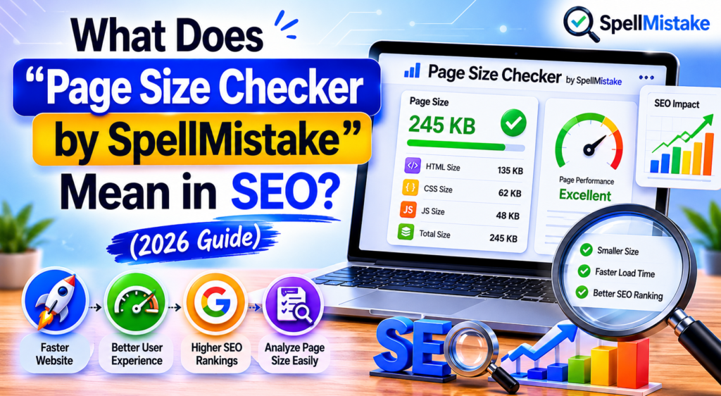 What Does “Page Size Checker by SpellMistake” Mean in SEO (2026 Guide)
