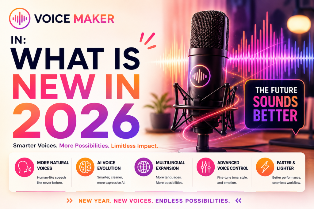 Voice Maker.In What is New in 2026