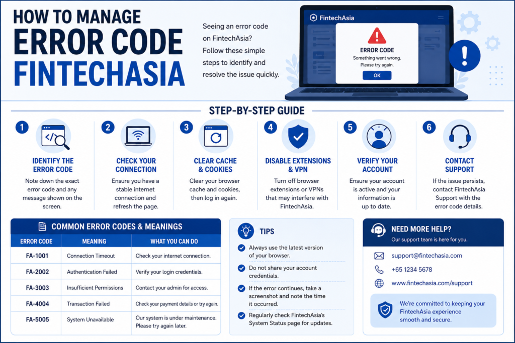 How to Manage Error Code FintechAsia