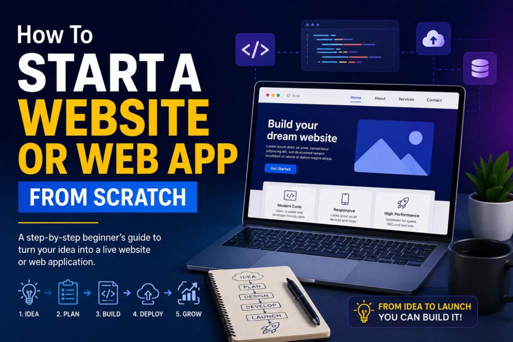 How To Start A Website Or Web App From Scratch: An In-depth Guide