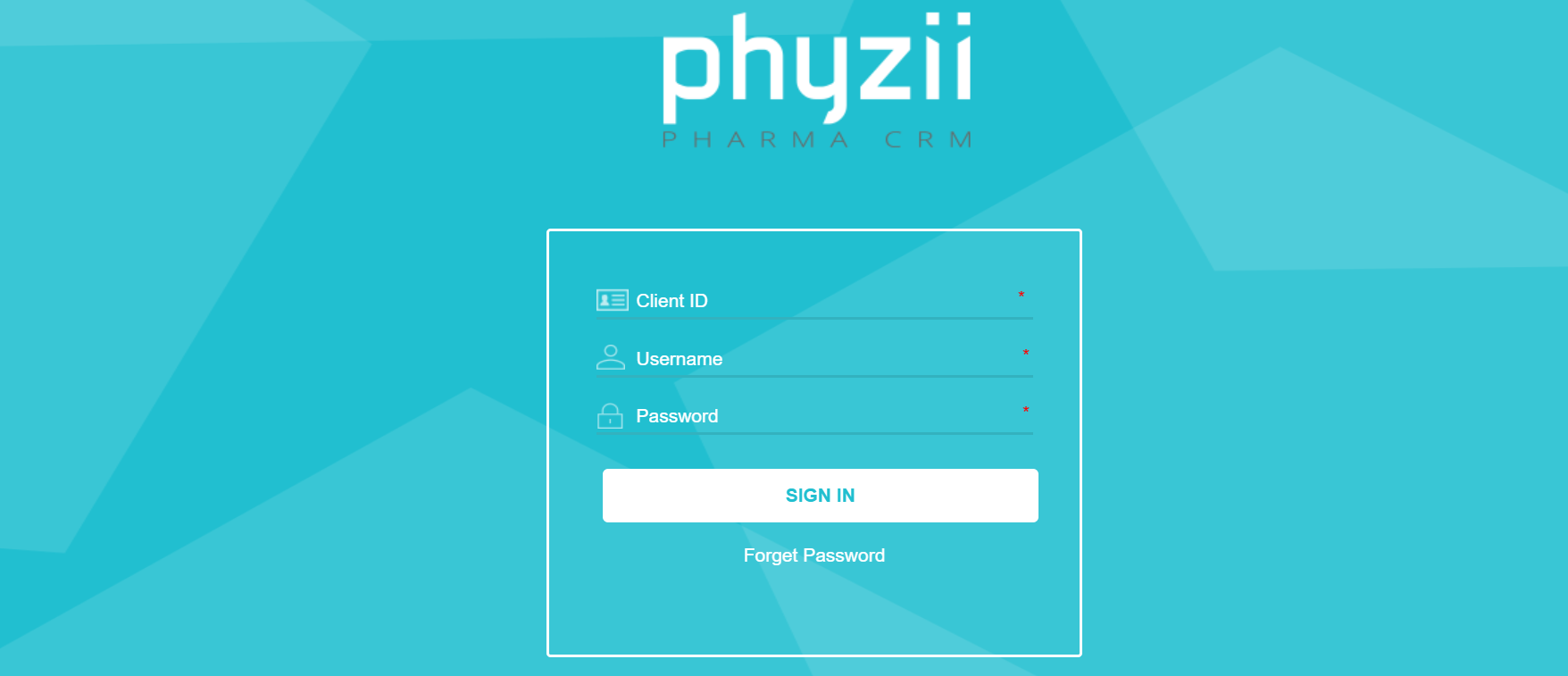 Phyzii Login Credentials